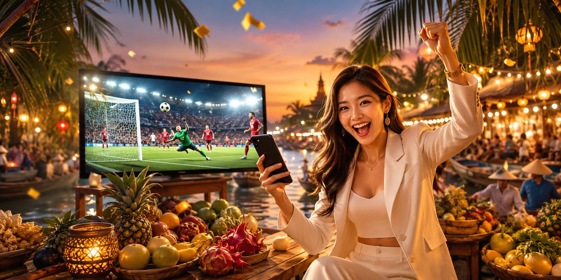Người chơi tại vùng Mekong xem kết quả cá cược thể thao trong không khí chợ đêm sôi động